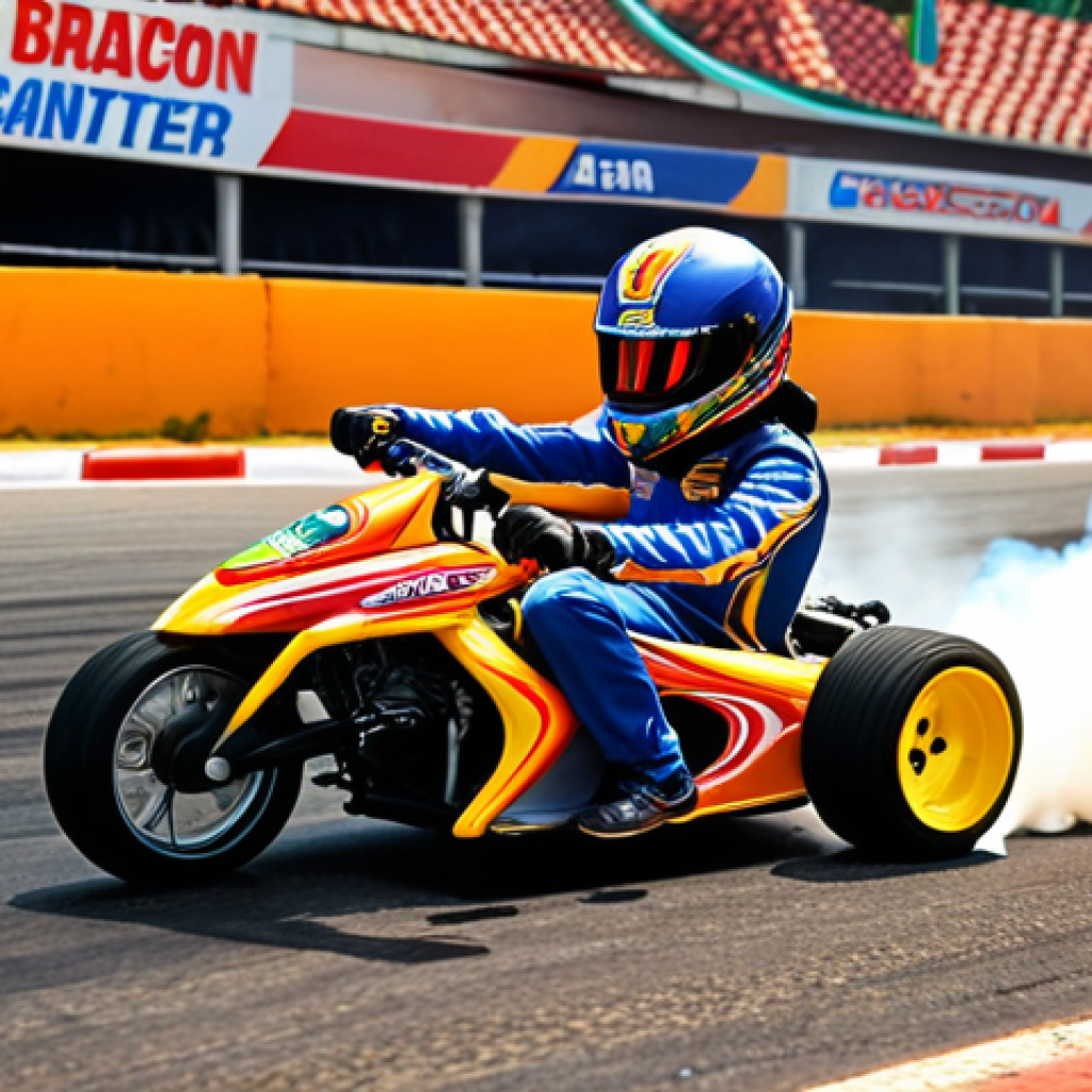**Prompt:** KartRider racer drifting skillfully around a corner on a vibrant Thai-themed track, Boost flames visible, showcasing speed and control.