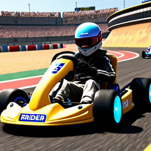 Home 19 **Prompt 1: Dynamic Drift Masterpiece with a Hint of Glitch**
A high-definition, vibrant shot of a KartRider: Drift race in progress. A detailed character in a sleek kart executes a perfect, glowing drift around a corner on a richly designed track, with dynamic lighting and spectacular spark effects. The scene is full of speed and excitement, showcasing the game's upgraded graphics. In the background or on the edge of the frame, a subtle visual artifact or momentary blur suggests a slight technical stutter, contrasting with the otherwise stunning visual fidelity.